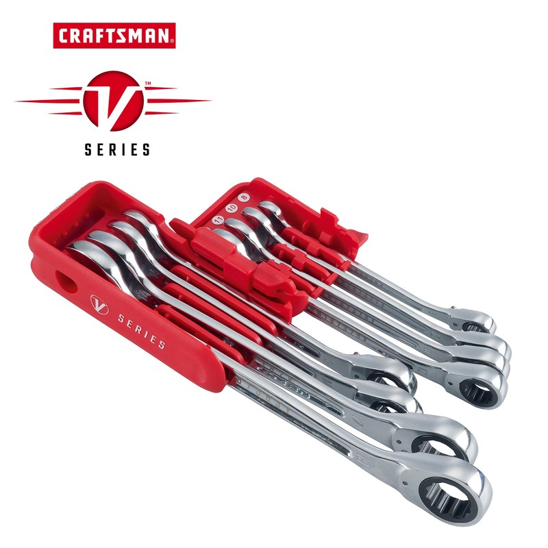 CRAFTSMAN V-SERIES Combination Ratchet Wrench Set, MM, 8 Piece (CMMT87375V)