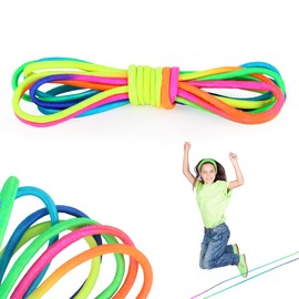 Rainbow Rope, XiXiRan Colourful Rubber Twist, Colour Elastic Rubber Twist, Rainbow Rubber Twist, High-Quality Rubber Twist for Children Bouncing Games Indoor and Outdoor Use, Girls and Boys