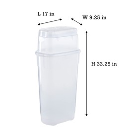 Rubbermaid Wrap N' Craft Plastic Wrapping Paper Organizer Storage Container with Top Ornament Storage Compartment for 20 Standard 30 Inch Rolls, Clear