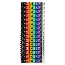 Cable Marking, Cable Marking Tube, "0-9" Cable Marker Clips, Cable Number, Wire Number Label Tube, Cable Marking, Colourful, Cable Marker, Cable Labelling Clip (150 Pieces, 1.5 mm²)
