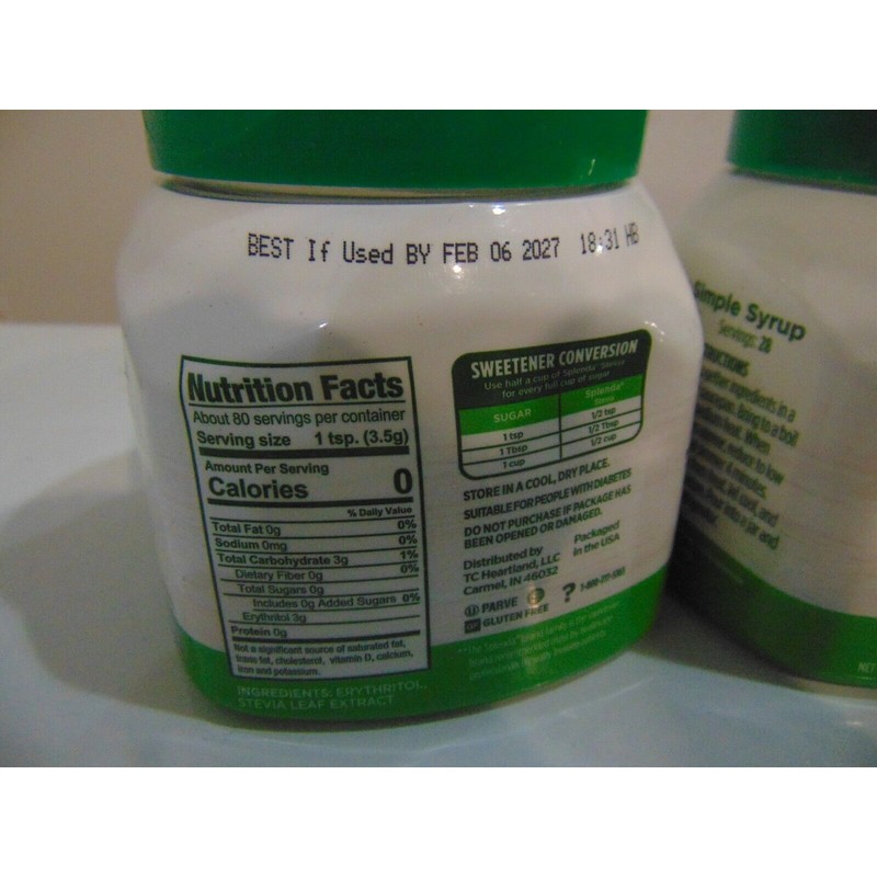 SPLENDA 2 SPLENDA Stevia Zero Calorie Sweetener, Plant Based Sugar