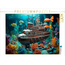 CALVENDO Puzzle Funny Submarine - Toy Under Water | 1000 Pieces Size 25" x 19"