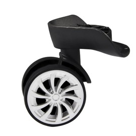 Rueda de repuesto para maletas de equipaje, rueda giratoria universal de 360 grados, rueda giratoria de plástico negro, rueda giratoria de repuesto para reparación al aire última intervensión