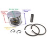 ITACO Piston Kit Ring Set Pin Clip Assy 1123-030-2002 for