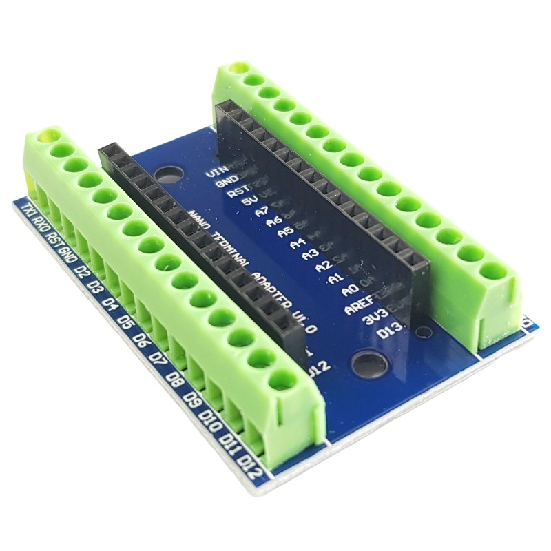 Screw Terminal Block Shield for Arduino Nano – Secure Connection