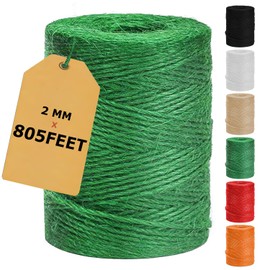Vanhench 805ft Christmas Twine, Garden Twine, Green Twine String for Gardening Tomato Climbing Plant Tie Floristry Crafts Gift Wrapping Christmas Party Supplies Greenhouse Plant Accessories (Green)