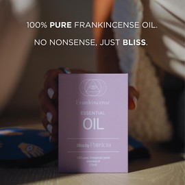Bliss by Patricia Frankincense Essential Oil – 100% Pure, Undiluted & Wild-Harvested Boswellia Carteri | Lab-Tested for Purity | Therapeutic Grade for Aromatherapy, Skincare, Massage & Meditation