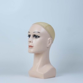 KimRuima Male Beige Mannequin Head for Wigs Hats Sunglasses Display