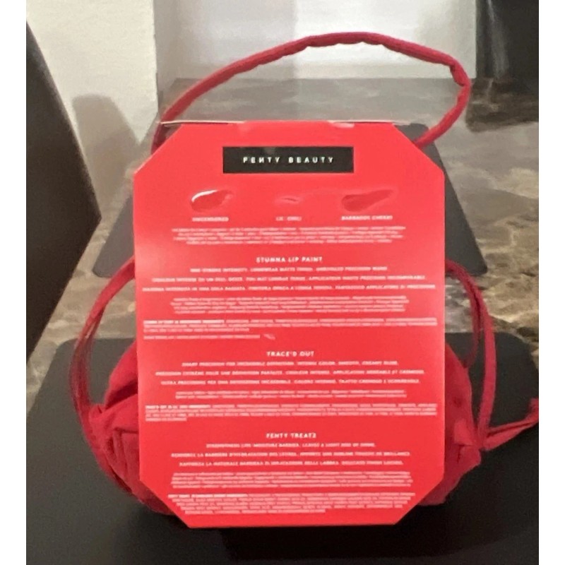 Fenty Beauty Cherry Mouth 3-Piece Lip Set + Pouch