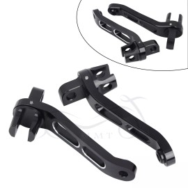 Unbranded Black Cut Heel Rests Foot Peg Bracket for Harley Dyna Sturgis FXDB Sportster