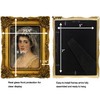 FJXMFRAME Vintage 5x7 Picture Frame Gold Antique Picture Frames with