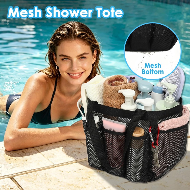 Fammart Mesh Shower Caddy Portable for College Dorm Room Essentials,
