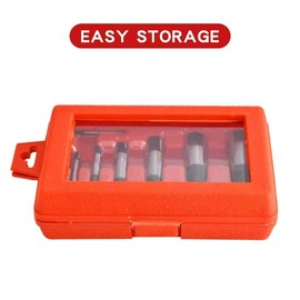 HUAZHICHUN 8 Pcs Screw Extractor Set,Damaged Screw Broken Bolt Water Pipe Remover Tool Kit with Storage Case