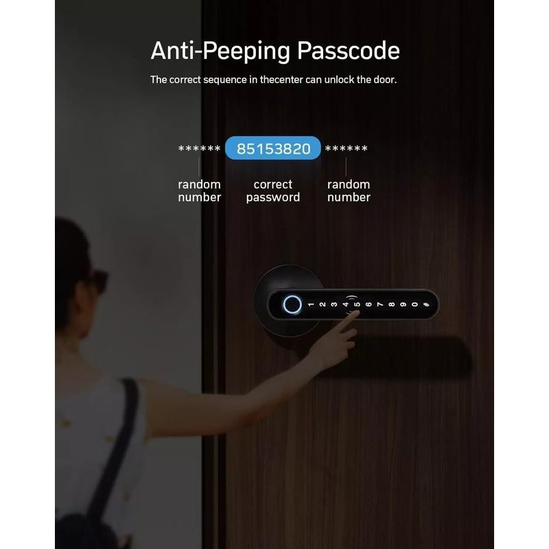 [Intelligent Fingerprint Lock] Electronic Password Door Lock - Anti-theft Door