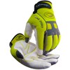 Caiman MAG, Hi-Vis Goat Grain Leather Multi-Activity Gloves, AirMesh Back,