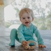 Organic Cotton Crossover Baby Sleepsuit with Feet - Sage Green