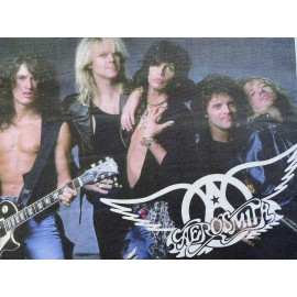 SINGER 1 Aerosmith Logo Quilt Block “rock Music Fabric Material Steven Tyler Crazy #2