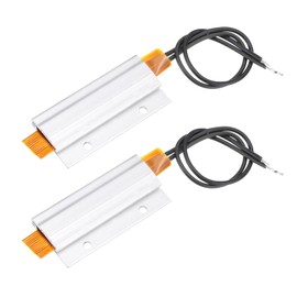 sourcing map 2 Pcs PTC Heating Element, AC DC 110V PTC Heating Plate Aluminum Shell Ceramics Polyimide Film Plate Heater 2W-90W 60C Insulated Constant Temperature Ceramic Thermostatic