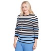 Alfred Dunner Textured Strip Light Sweater (US, Alpha, Medium, Regular,