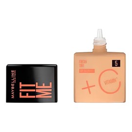 Maybelline Fit Me Fresh Tint Base de Maquillaje Líquida Tono 5 Beige (30ml) - Alta Cobertura, Acabado Natural, FPS 50, con Vitamina C y Cruelty-Free