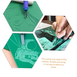 GRIRIW Engraving Rubber Sheet PVC Cutting Pads Double-Sided Cutting Mats Double-Sided Mat Crafting Cutting Pads PVC Crafts Cutting Mat Engraving Cutting Mats Cutting Mats for Crafts Green