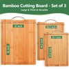 Bamboo Cutting Board, Wooden Cutting Boards for Kitchen with Double