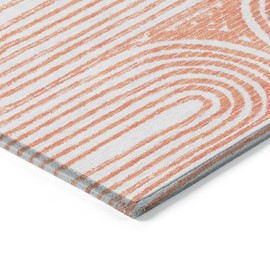Addison Rugs Chantille ACN140 Orange 3' x 5 Indoor Outdoor Area Rug, Stain Resistant, Machine Washable, Non Shedding, Bedroom, Living Room, Dining Room, Kitchen Rug