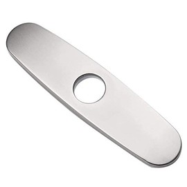 Wovier 10" Brushed Nickel Circular Faucet Plate Escutcheon,Suitable For Bathroom or Kitchen Sink, 3-to-1 Hole Cover Deck