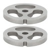 2Pcs Meat Grinder Plate Discs Blade 3 Hole Stainless Steel
