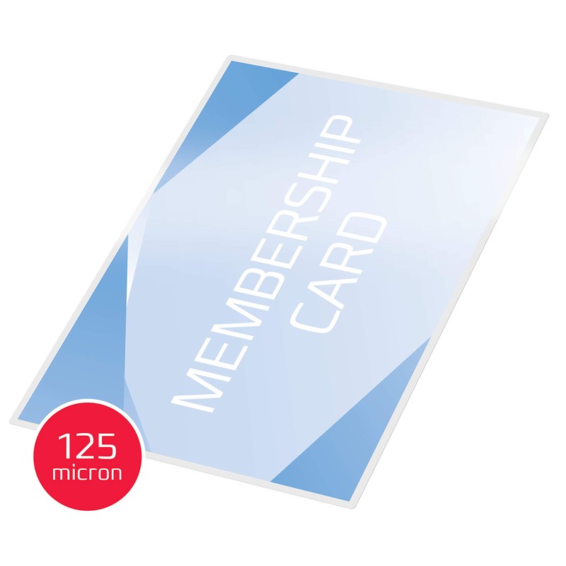 GBC 60x90mm 2x125 Micron Gloss Card Laminating Pouches, Pack of