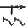 DECO WINDOW Curtain Rods for Windows 66-120 Inch, 3/4 Inch