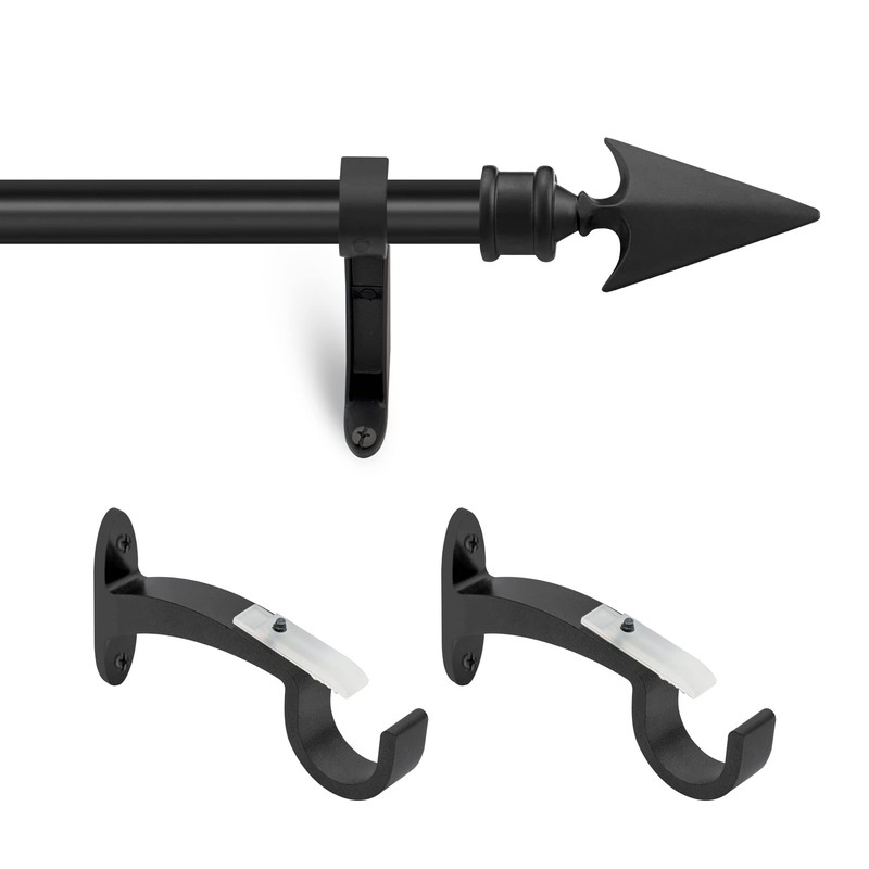 DECO WINDOW Curtain Rods for Windows 66-120 Inch, 3/4 Inch
