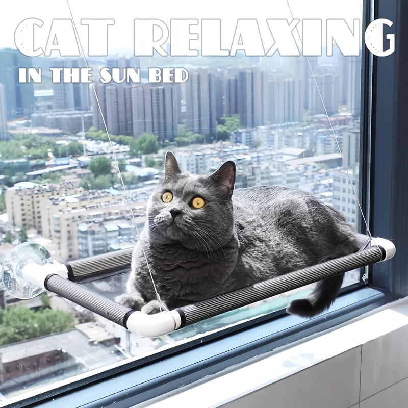 Frayot Cat Window Hammock,2Pack Medium Cat Window Hammock with 8