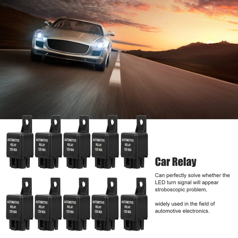 10Pcs DC12V 40A Automobile Car Air Conditioner Condensers Relay with