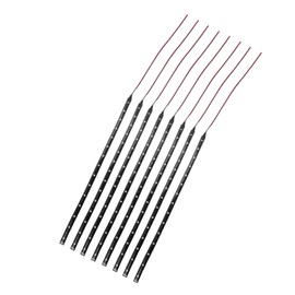 Hihaha 12V Car Interior 15 LED Strip Light Flexible 30cm / 8Pcs White Lamp