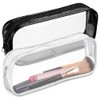 Compact Clear Makeup Bag - 2 Pack Waterproof Cosmetic Pouch