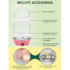 Cocedor de Huevos Electrico, 14 Capacity Olla Rápida Para Huevo, Hervidor De Huevos Con Cortador De Huevo, Olla Eléctrica Para Huevos Duros 2 En 1, Automático Alarma, Negro