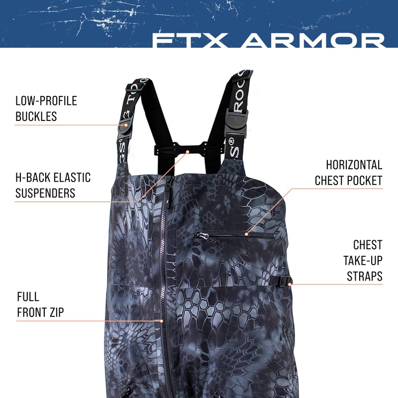 FROGG TOGGS Men's FTX Armor Premium Waterproof Rain, Fishing Bibs,