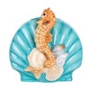 FORLONG Ceramic Bathroom Accessories Set, 4 Piece 3D Floating Seahorse