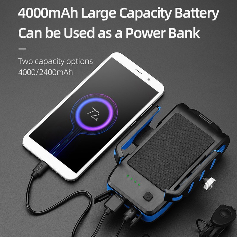 Bicycle Lights Four-in-one Riding Headlight Mobile Phone Holder With Horn