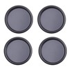 Kare & Kind 4X Round Closet Door Finger Pulls (Black)