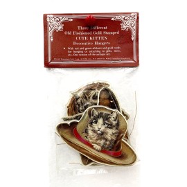 Merrimack VTG Shackman Merrimack Die-Cut Out CUTE KITTEN Victorian Ornaments Set Of 6