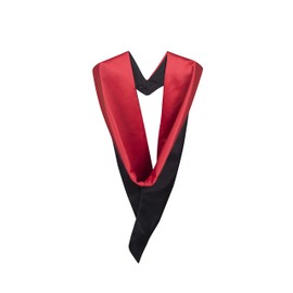 University Academic Graduation Hood (Bachelor) - Hood only (Cardinal Red + Maroon rim)