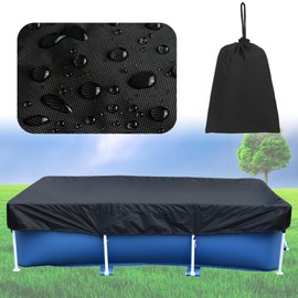 8.5 x 5.6 ft Rectangle Pool Cover, 102" X 67" Rectangle Pool Cover, Fit 102 in x 67 in Swimming Pool Cover, Heavy-Duty Waterproof Dustproof Solar Cover for Rectangular Frame Pools