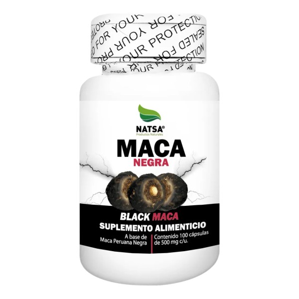 Maca Negra, Black Maca 100 Cápsulas, Calidad Premium Sabor Natural
