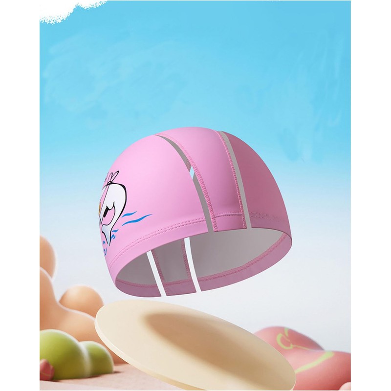 Kid Swimming Cap 3 pcs，Cute Children Cartoon Swimming Hat Caps,