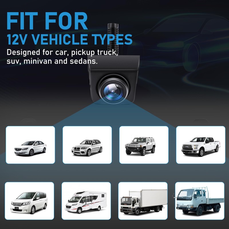 Backup Camera Rear View Reverse Camera Front/Side/Rear Camera with 360°