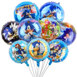 Luchild Balloons Soni Party Decorations for Girls Boys- Soni Party Birthday Decorations Foil Balloons Birthday Helium Balloons for Soni Kids Theme Happy Birthday Party Balloons Supplies Decorations