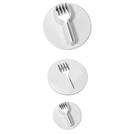 PME Honeysuckle Cutters, Set of 3, White, 5 x 5 x 5 cm