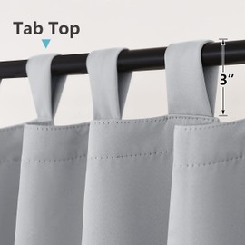 RYB HOME Waterproof Outdoor Curtains - Sunlight Block Windproof Privacy Outside Deck for Patio Porch Balcony Pergola Shower Enclosure, W 52 x L 72 inches, 1 Panel, Light Grey